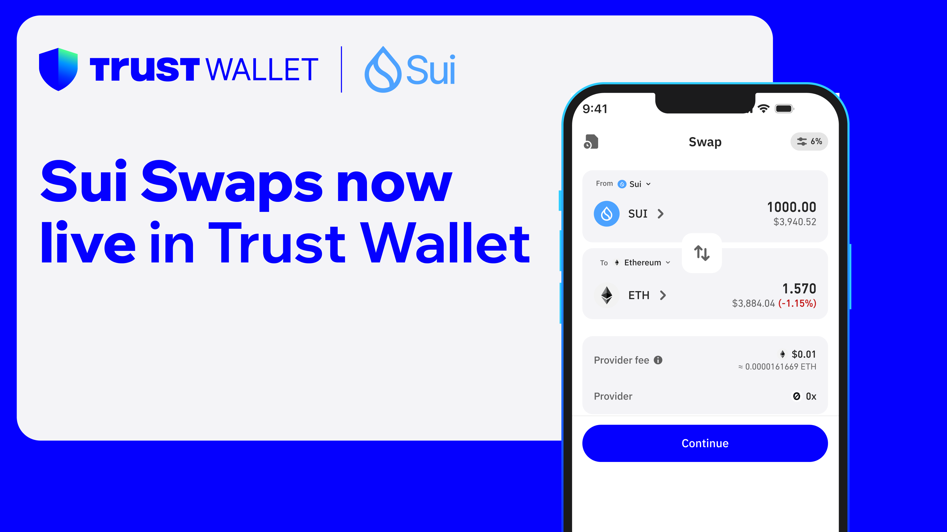 Trust Wallet Now Supports SUI Swaps — Same-Chain and Cross-Chain! | Trust