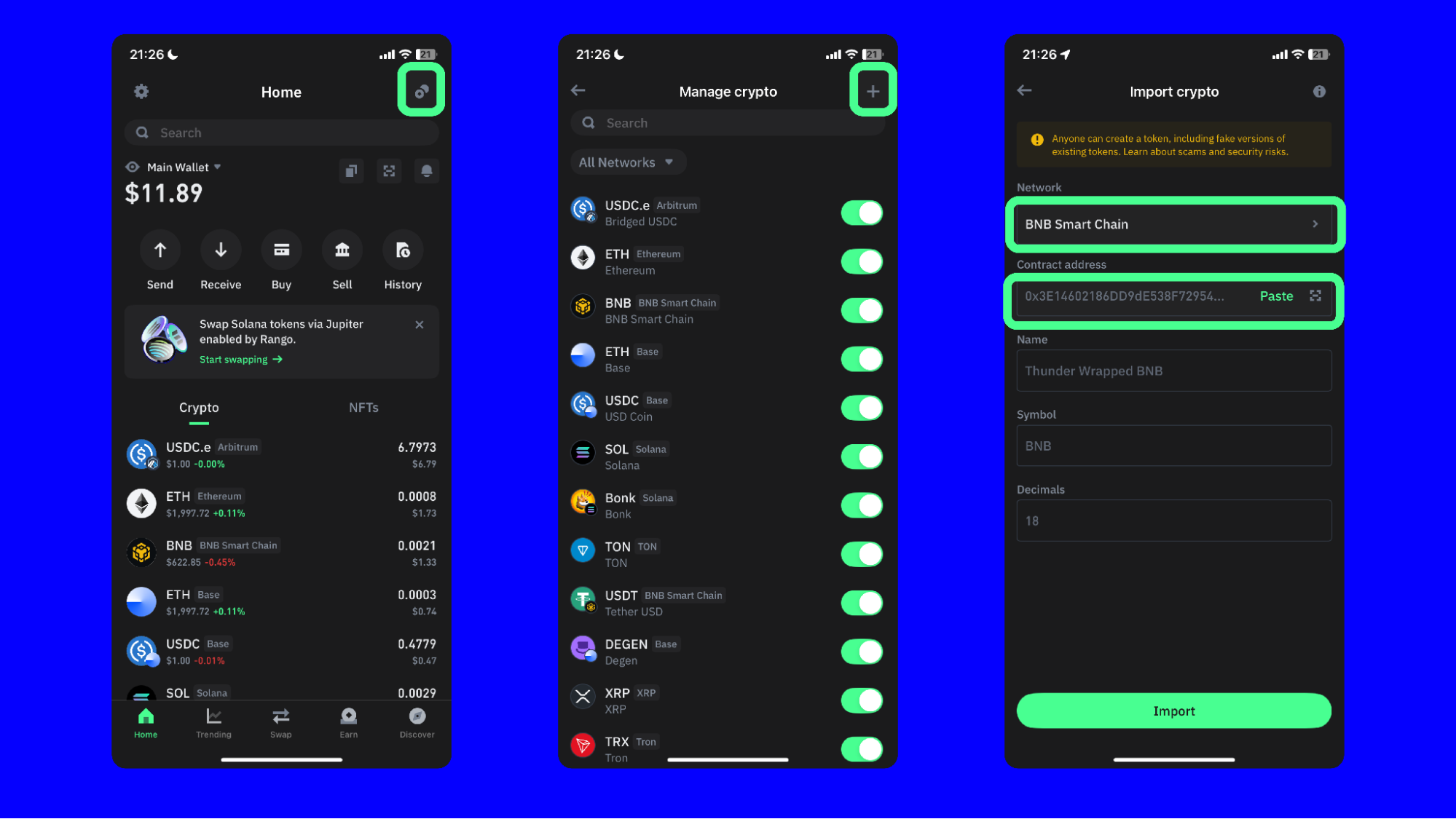 How to Add Custom BNB Chain Tokens to Trust Wallet | Trust