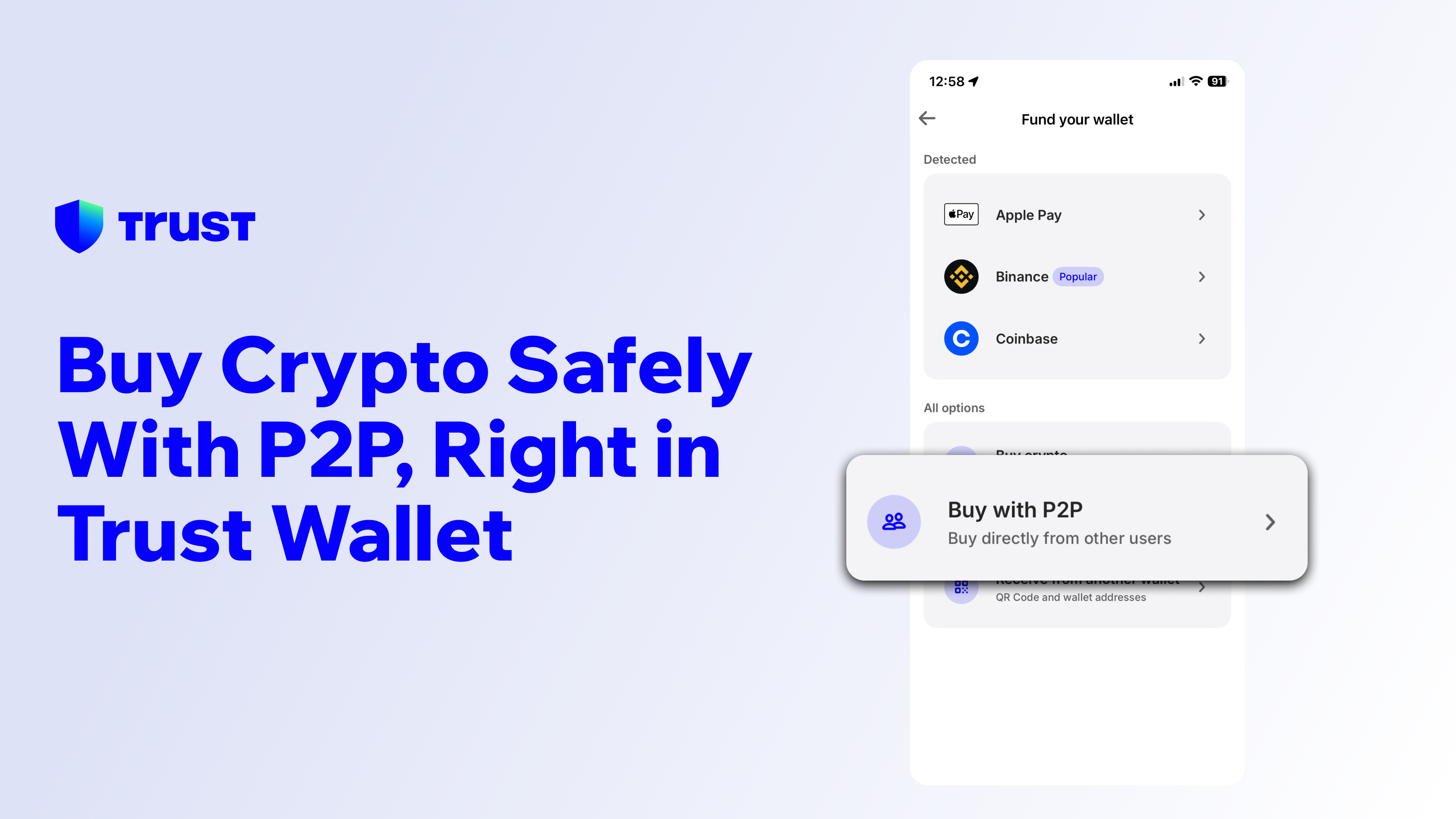 Buy Crypto Safely With P2P, Right in Trust Wallet | Trust