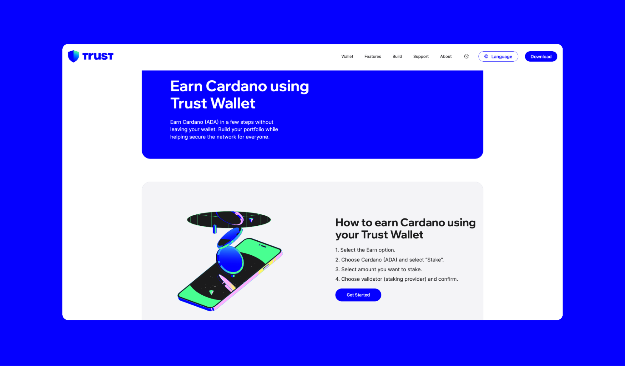 How to Stake Cardano (ADA) and Earn Rewards Using Trust Wallet | Trust