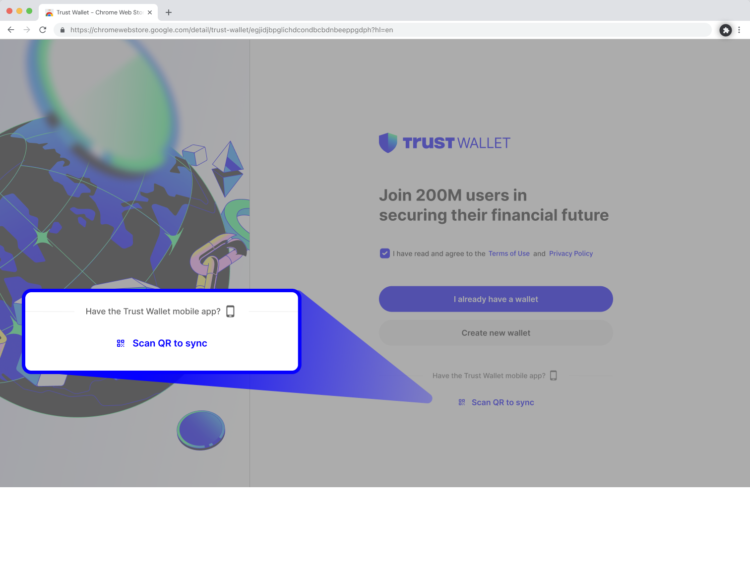 Introducing QR Sync: Import Your Mobile Wallet to the Desktop Extension |  Trust