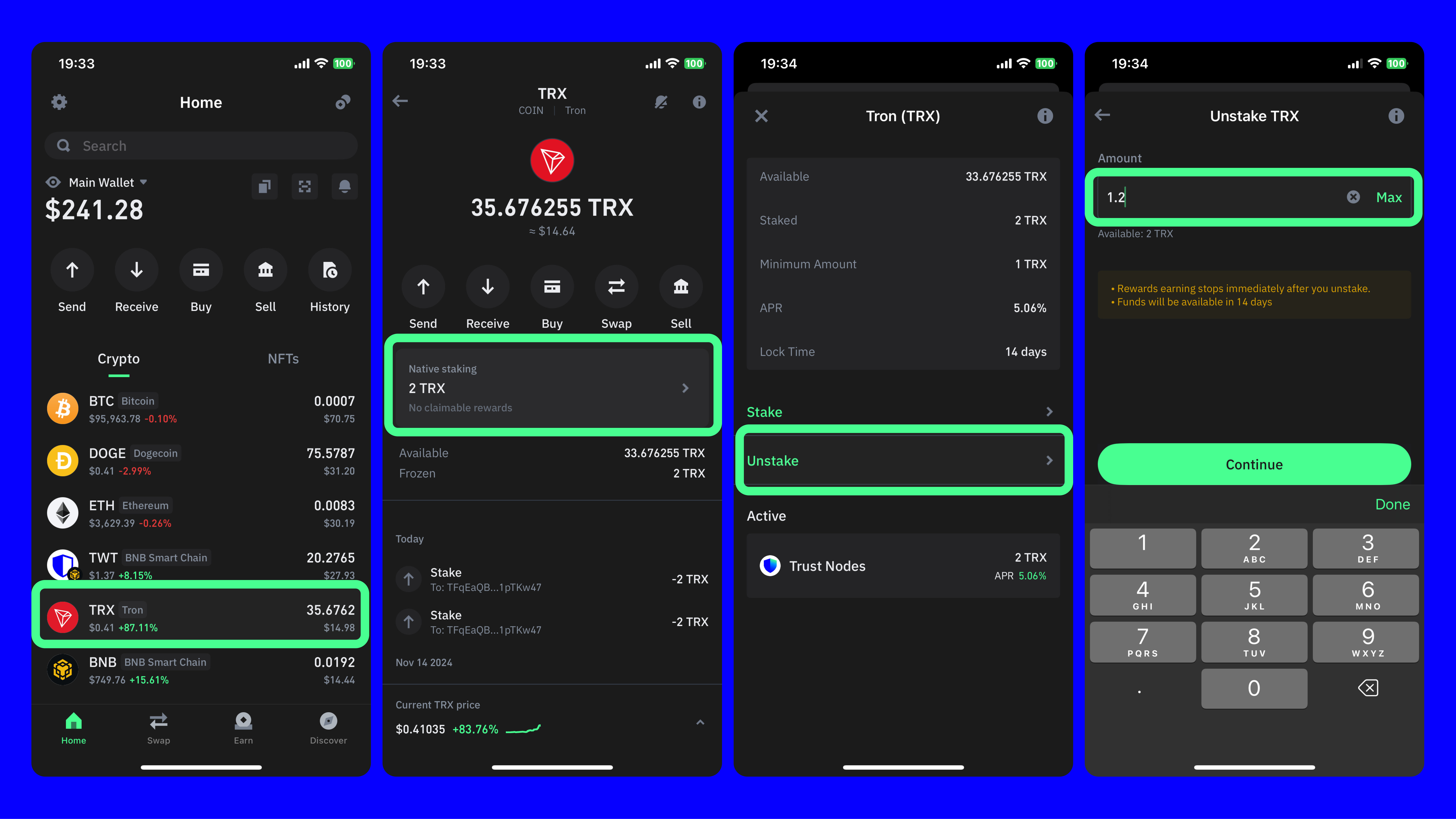 TRX Unstaking Transaction Error: How to Unstake your TRX | Trust